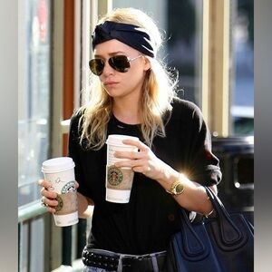 FAMOUS Ashley Olsen Black Eugenia Kim headband O/S